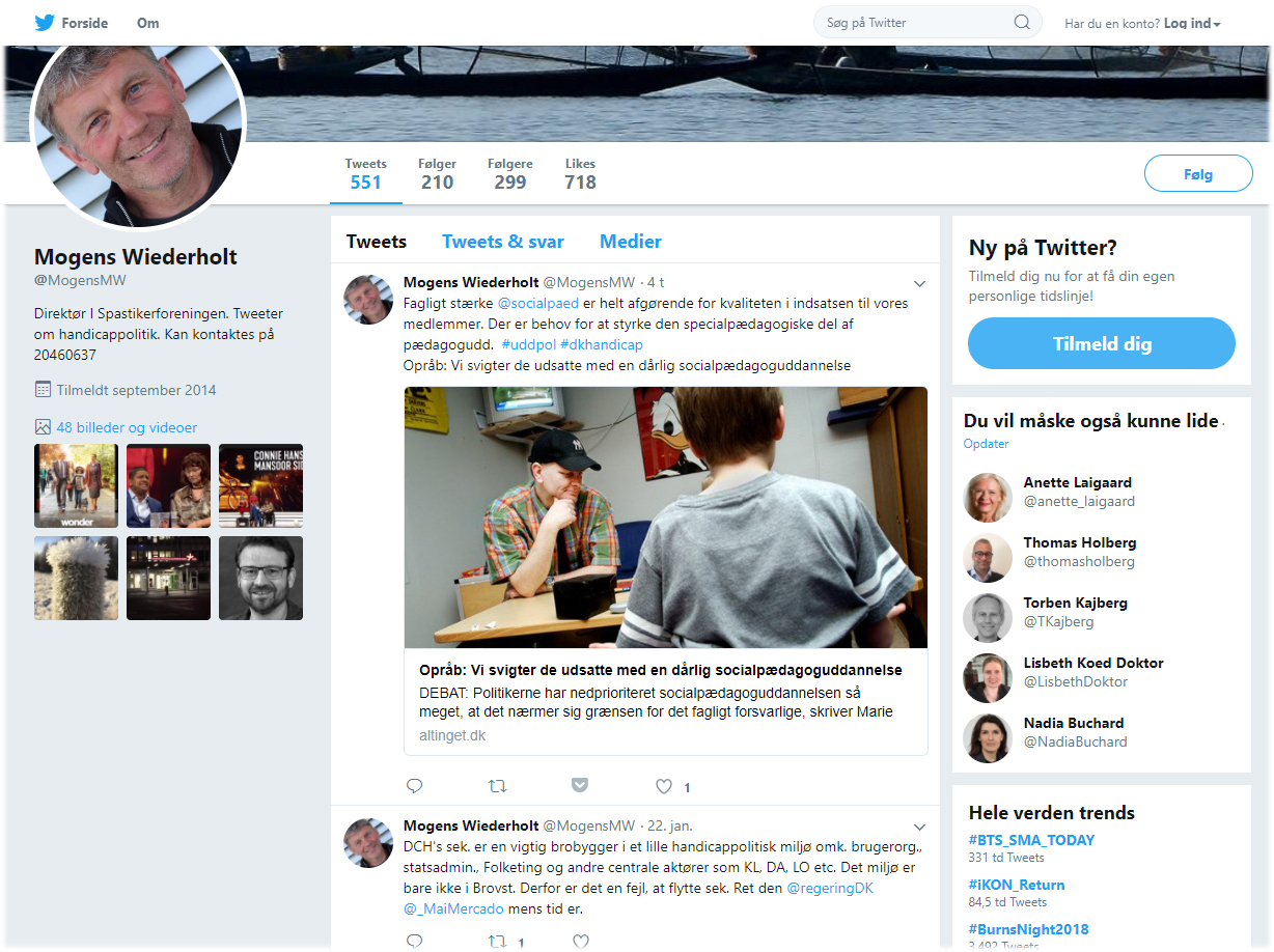 Følg direktøren på X